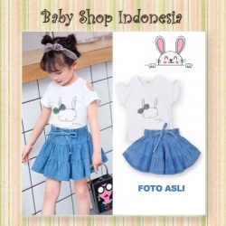 large PU436 Setelan Anak Bunny Putih